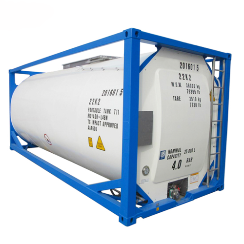 Sıvı oksijen 40 ft ISO kriyojenik tank kabı