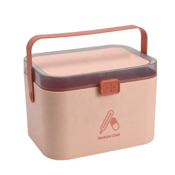 Large Capacity Double-layer Plastic Home First Aid Kit Medicine Organizer