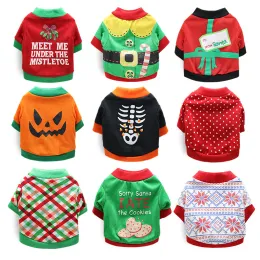 Halloween Christmas autumn winter style small puppies blue cat pet dog clothes