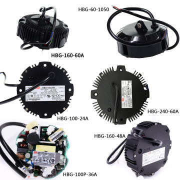 Seria Meanwell HBG okrągła stała prąd sterownik LED do aplikacji Grow/Light