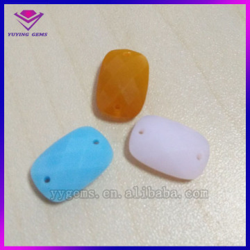 Alibaba wholesale loose gemstones cushion checkerboard cut Glass stones