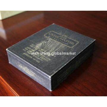 Square Korean wood and paper cigar box