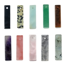 Rectangle Dalmation Jasper Pendant for DIY Making Jewelry Necklace Earrings 6X6X25MM Cuboid Stone Beads