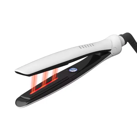2023 New Steam Infrared Hair Dryer & Straightener Professional Flat Iron with LCD Display Ionic Technology