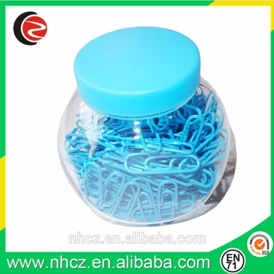 28MM Blue Paper Clips in Plastic Box