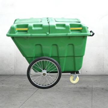 Large 400L Plastic Trash Can for Outdoor Use