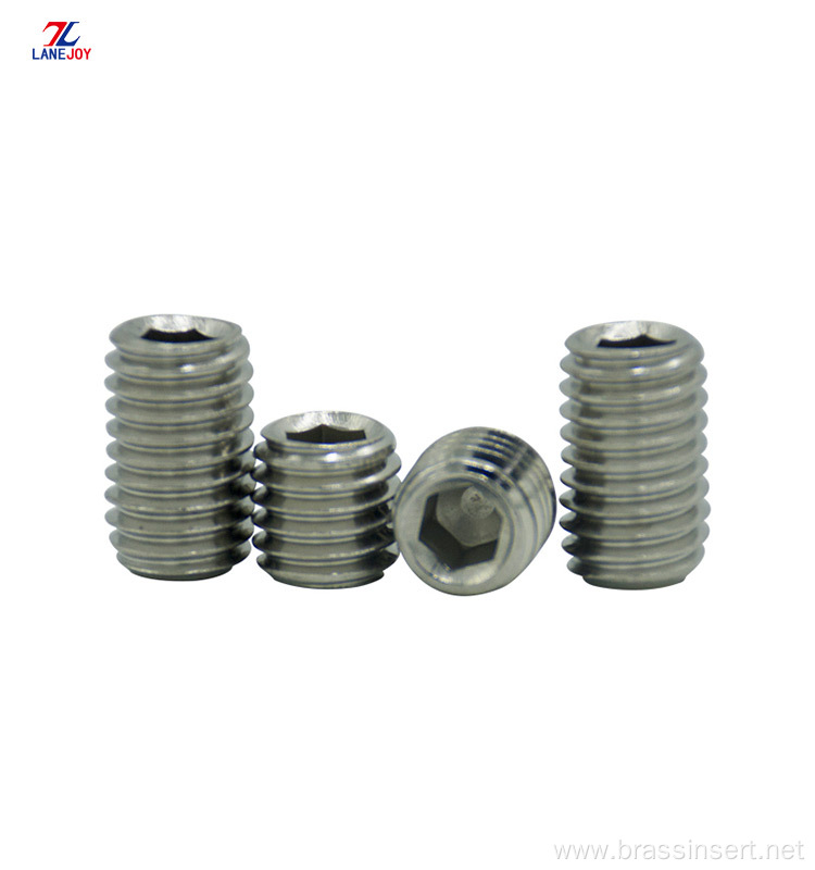 DIN916 stainless steel hexagon machine screw headless screw