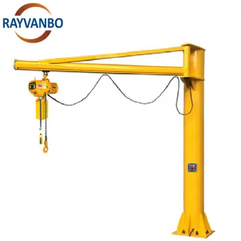 China Factory's High-Quality Workshop Foundation Jib Crane: Manual vs Electric Rotation Types