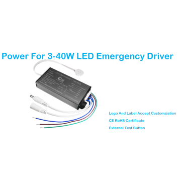 Aluminum Housing 3-40W LED Emergency Driver For Light