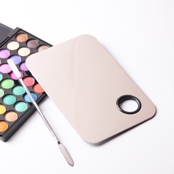 Low MOQ Square Shape Stainless Steel Makeup Mixing Palette Set