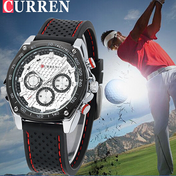 Classic Casual Sport Silicon Band Mens Watches 