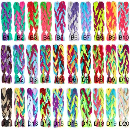 Wholesale Synthetic Braiding Single colorJumbo Braiding Hair Extensions Braiding Hair 24 Inch Synthetic Hair for Women