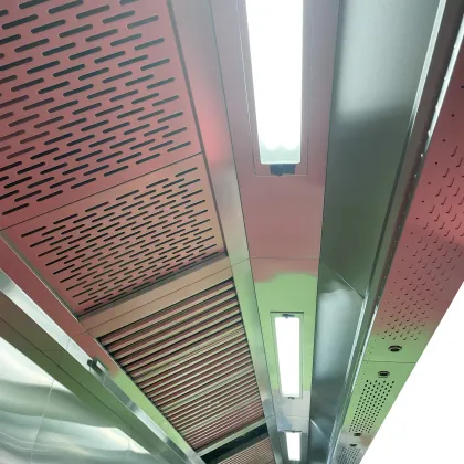 Commercial Stainless Steel Island-Style Exhaust Hood with Light and Fresh Air System