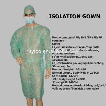 isolation gown disposable,hospital patients gown