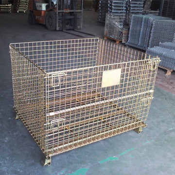 industrial foldable storage wire mesh containers