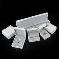 Luxury White Leather Hinge Custom Jewelry Box