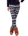 Femenina de lana forrada invierno Leggings