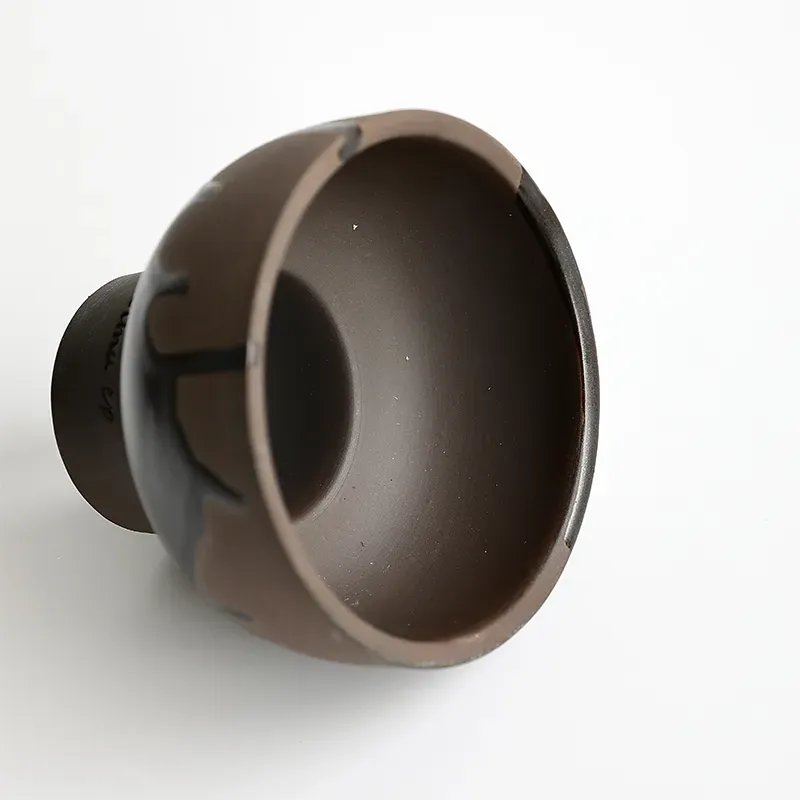 Modern Splashing Glaze Matte Indoor Ceramic Flower Pot with Drainage