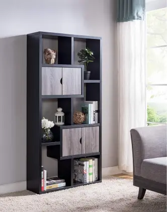 modern space saving pine wood bookcase