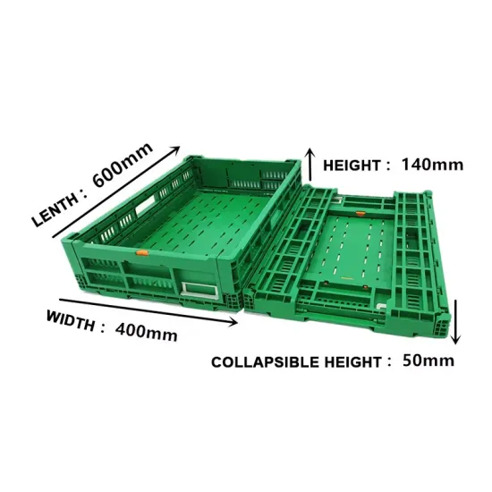Plastic vegetable crates stackable