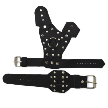 Steel Plate Cowhide Microfiber Slingshot Kit with Protective Gloves for Fish Hunting