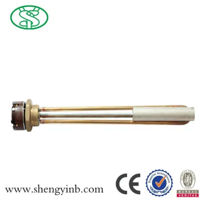 double safety electric power water heater tube with anode carrier