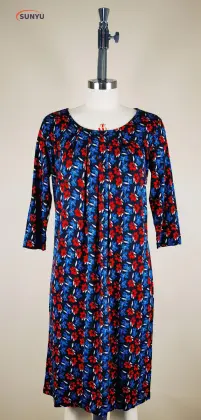 viscose/spandex ladie's Dress with flower print