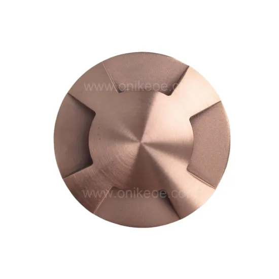IP67 IK10 4-Way 2W/3W 12V/24V 316SS Brass Copper Exterior Recessed Inground Light
