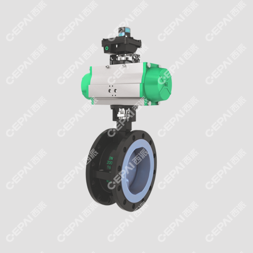 High Quality Pneumatic fluorine lined butterfly valve