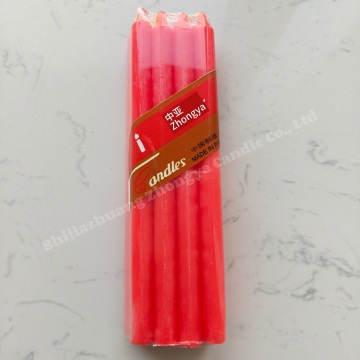 Red 8pcs Packing Wholesale Long Rod Stick Candles