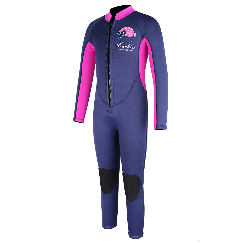 Seaskin Children&#39;s Hit Color Full Wetsuit