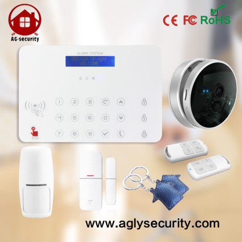RFID and Touch keypad GSM Alarm with LCD Screen