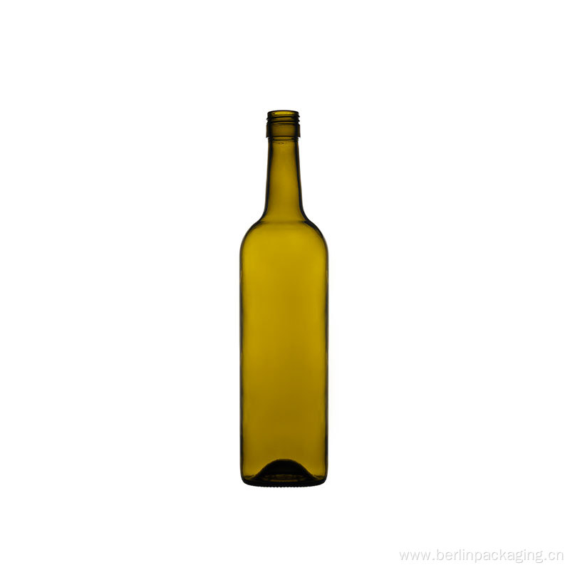 Classical Green Glass Claret Wine Bottle