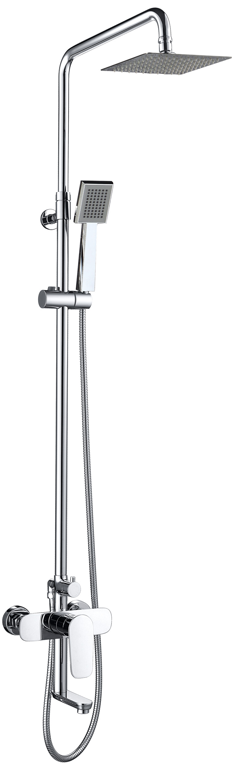 Wall Mount Rain Shower Mixer Brass