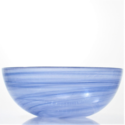 Hurtowa niebieska pochmurna dekoracje szklana miska sodowa
