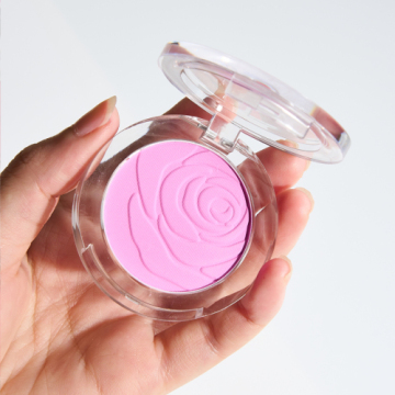 Make Your Own Makeup Pink Rose Blush Powder Cream Makeup Foundation Custom Blush Palette Waterproof Blush Private label