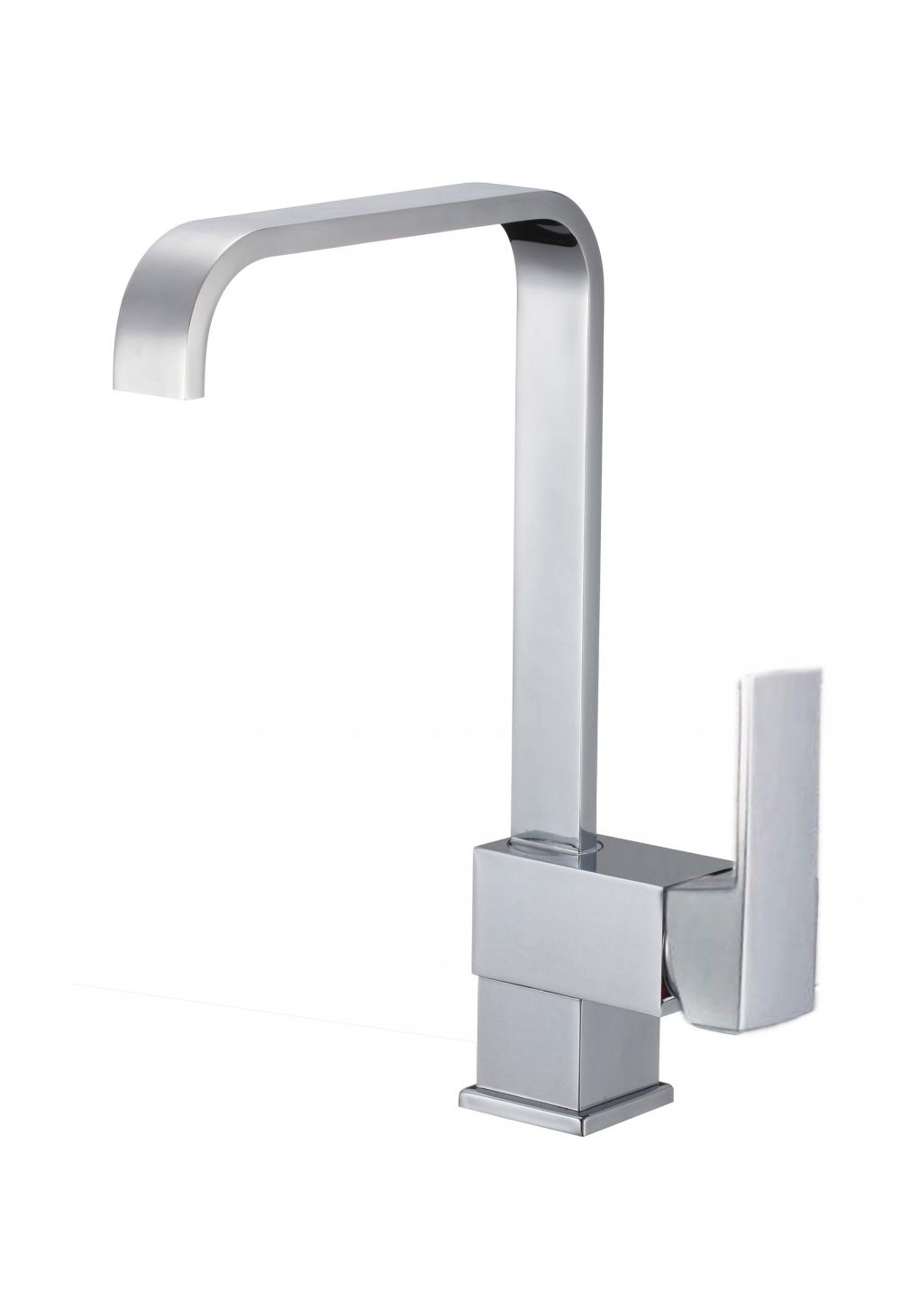 Square Brass Kitchen Faucet