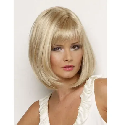 Best-selling short bobo golden blond bobo hair  natural straight wigs Synthetic hair wig for women