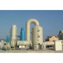 Exhaust gas treatment spray tower