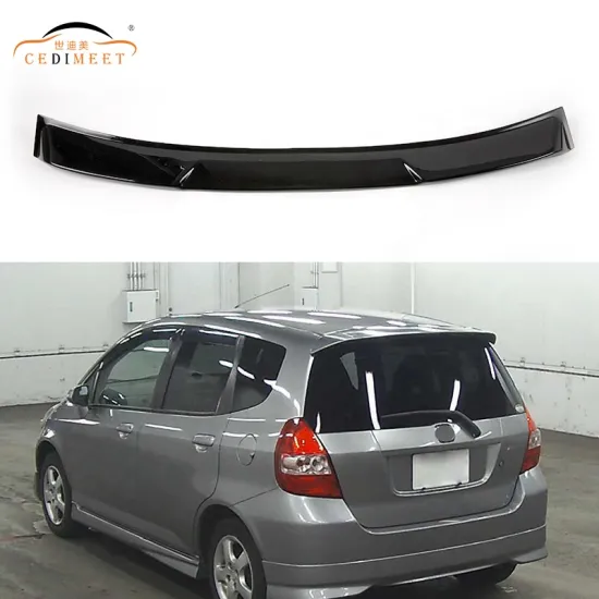 Wholesale Black Rear Lip Roof Wing Spoiler Acrylic for Honda Fit 2003