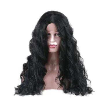 Color Loose Wavy Synthetic Wigs Front Wigs for Black Trendy L Part Glueless Synthetic Lace Women Wholesale Natural Black Long