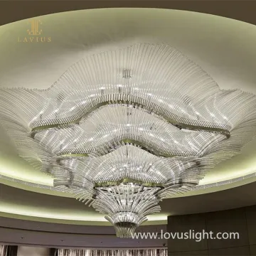 Custom large hotel chandeliers White high luxury custom chandeliers lobby chandelier