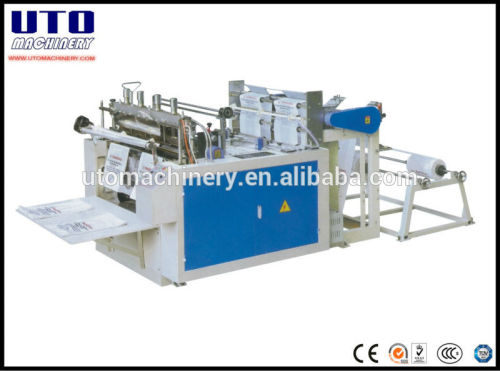 300 pcs/min high quality two lines plastic T-shirt bag making machine