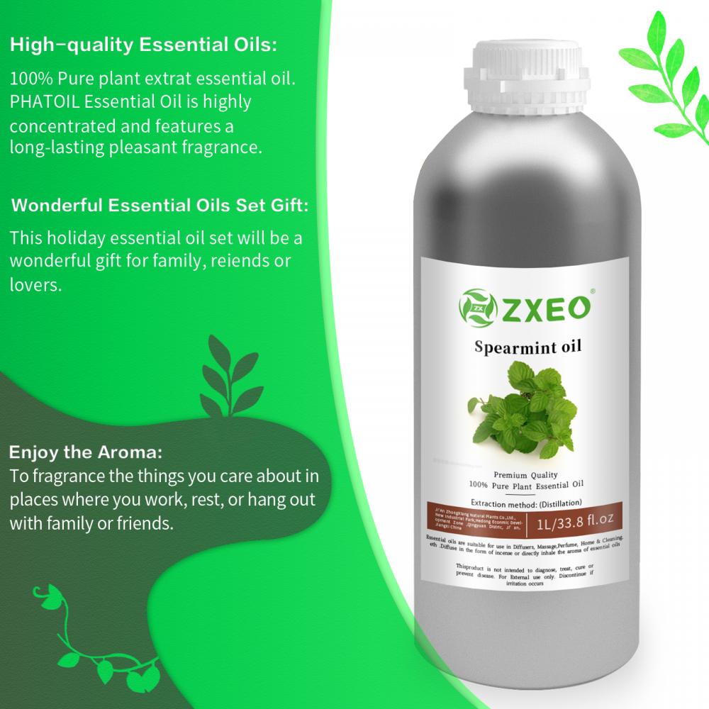 Aceite esencial de extracción de té de menta natural 100% puro