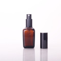 Square Glass amber essential oil spray bottle