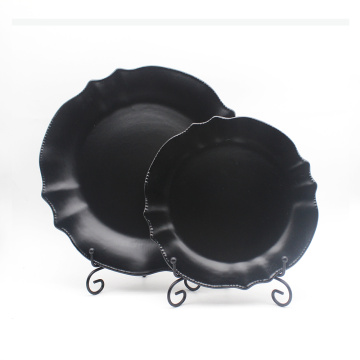 Set di stoviglie Nordic Ceramic Black Bowl e piatti