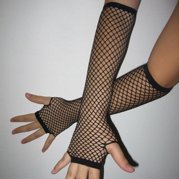 Sexy Women Lady Punk Dance Costume Party Lace Fingerless Fishnet Gloves Mittens X7JB