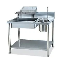 Stainless Steel Electric KFC Chicken Breading Table for Fast Food Restaurants