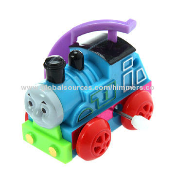 2014 fashion plastic train car customized promotional wind-up toy