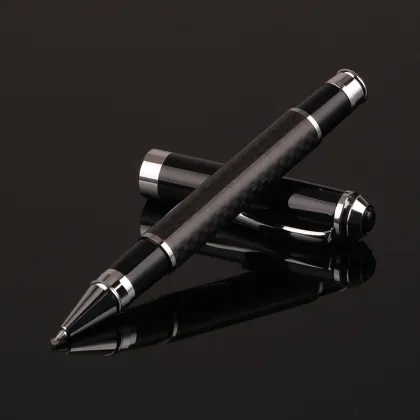 High Quality Carbon Fiber Metal Roller Ballpoint Pen Gift